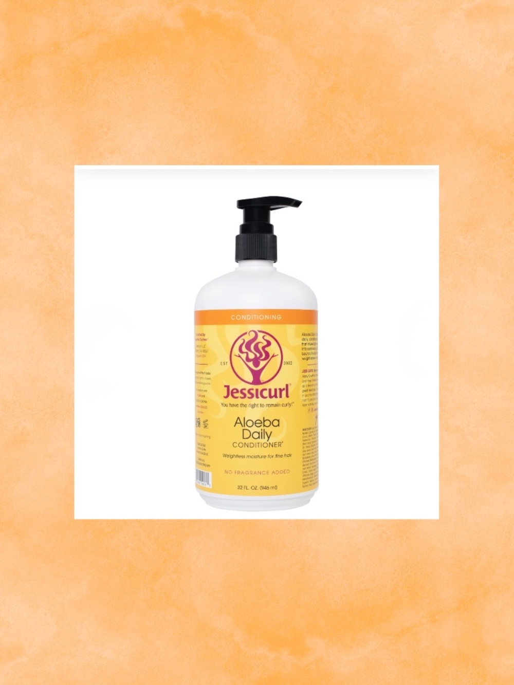 Jessicurl Aloeba Daily Conditioner_32 FL OZ_No Fragrance Added
